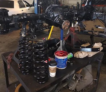 image of work table with shock absorbers